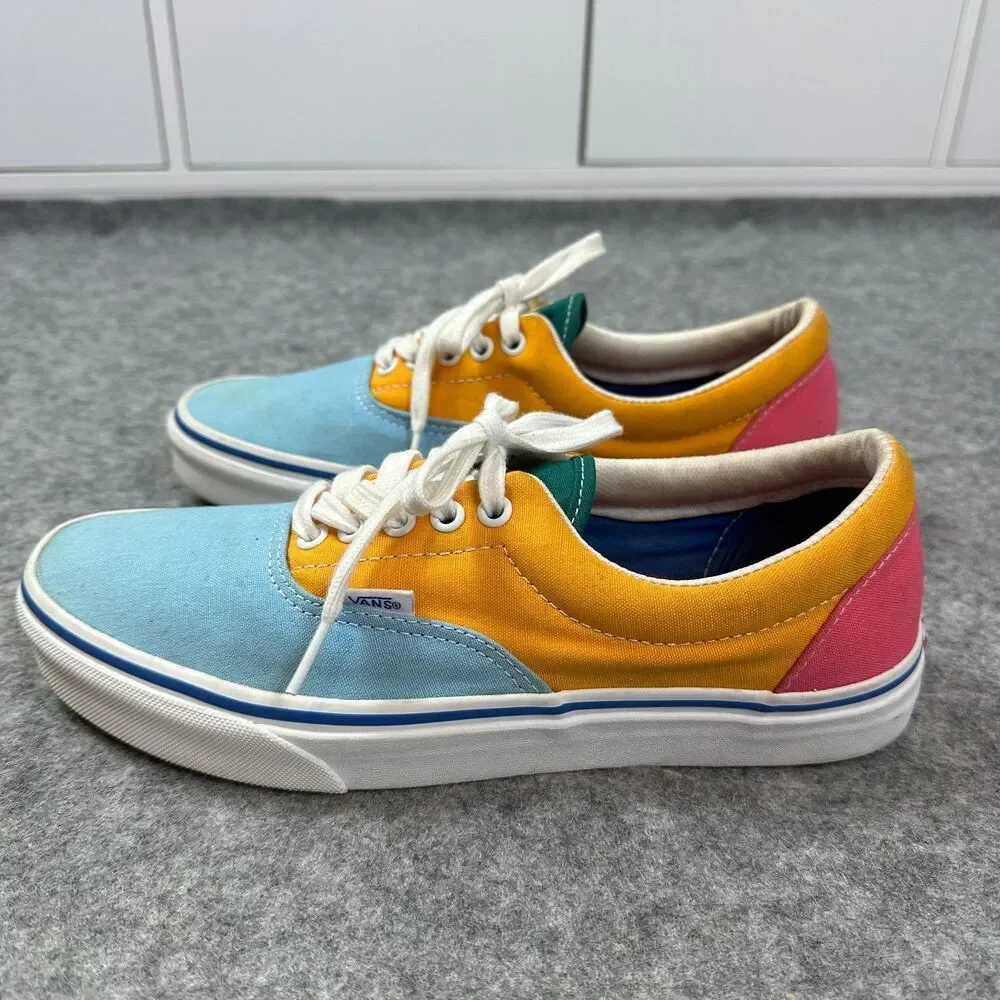 Vans Era Colorblock Multi Color Canvas Shoes Mens 9 Womens 10.5 Skate Sneakers